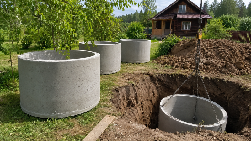 Железобетонные кольца для копки колодца в Талдоме