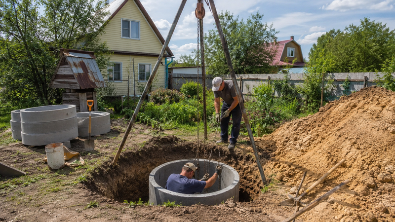 Копка колодца на участке в Талдоме