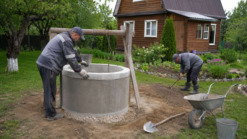 Восстановление колодца после углубления на дачном участке
